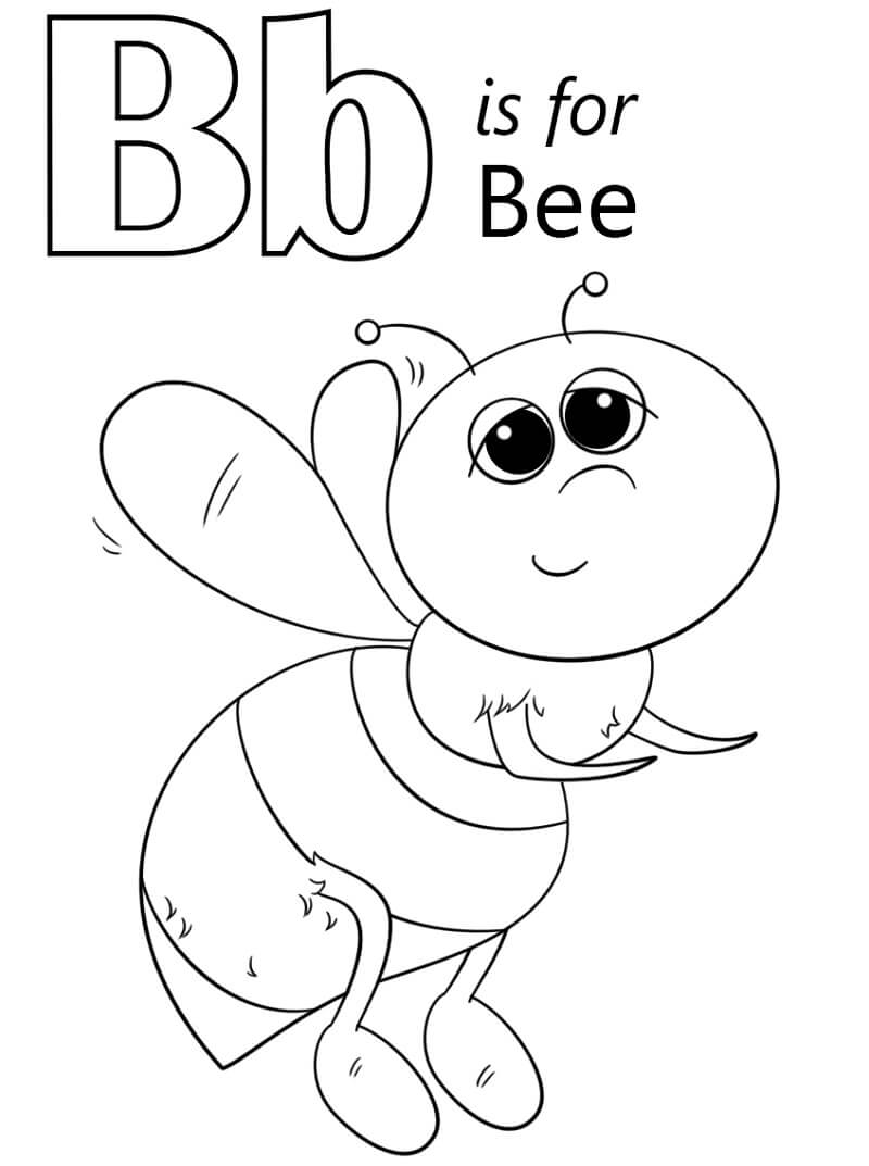Bee Letter B Coloring Game Bee Letter B