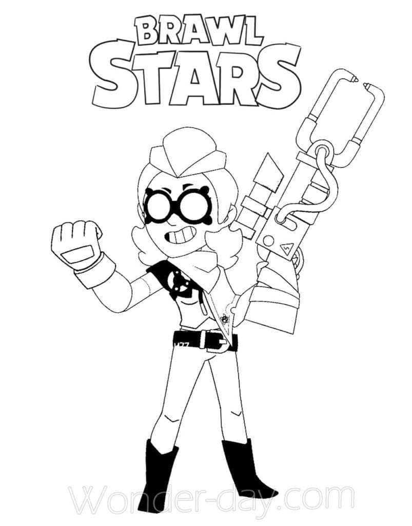 Belle from Brawl Stars Coloring Game Belle from Brawl Stars