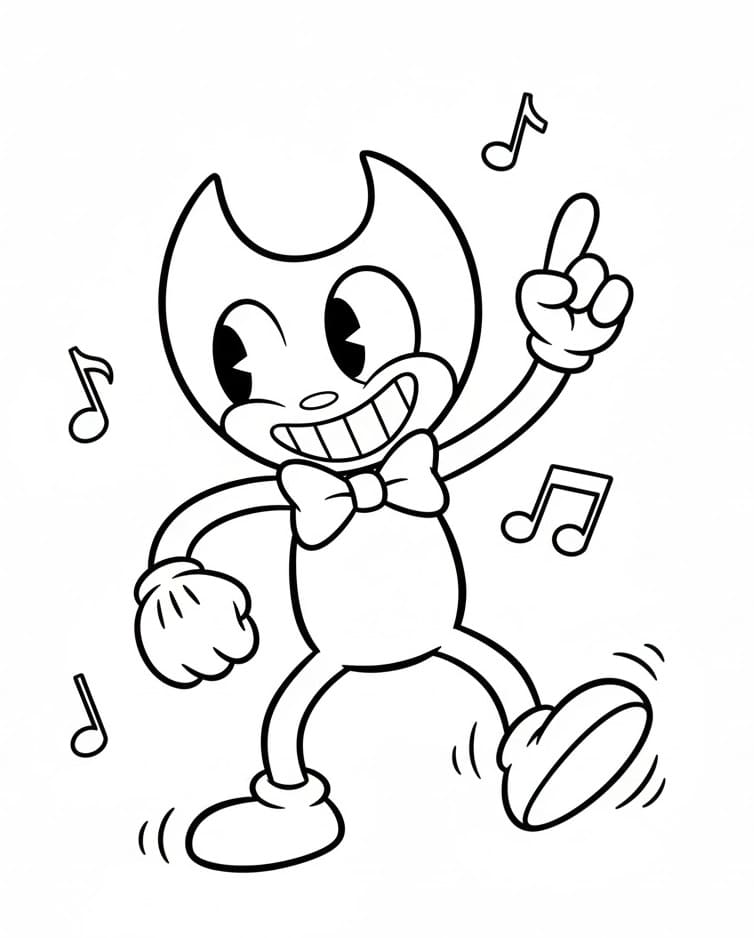 Bendy 5 coloring page