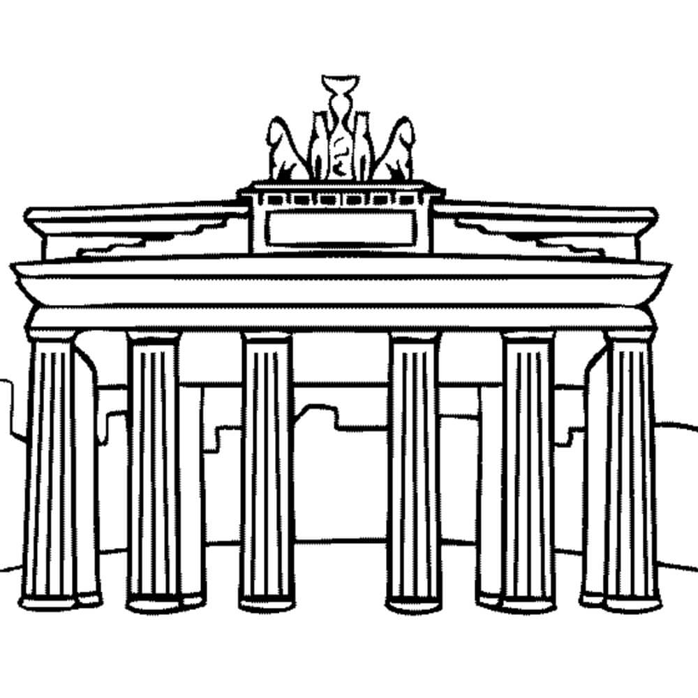 Berlin Brandenburg Gate Coloring Game Berlin Brandenburg Gate