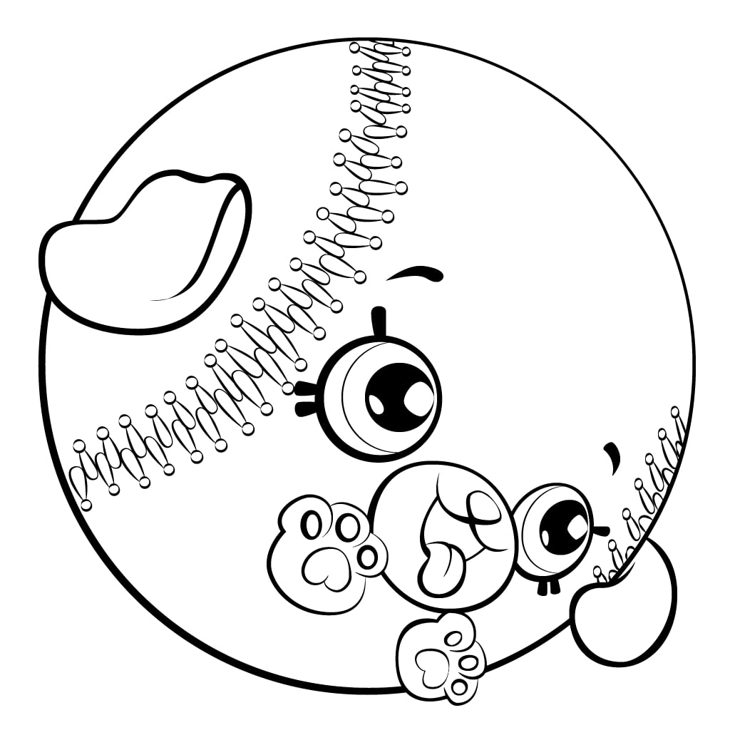 Bessy Baseball Shopkin Coloring Game Bessy Baseball Shopkin