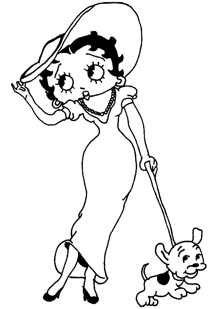 Betty Boop and Puppy Coloring Game Betty Boop and Puppy