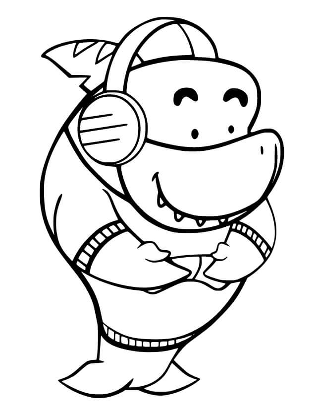 Big Gil Shark from Ryan's World Coloring Game Big Gil Shark from Ryan's World