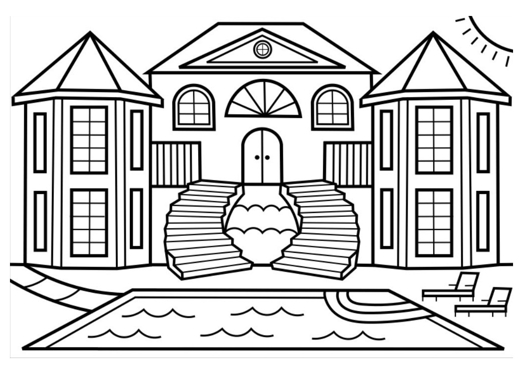 Big Mansion 1 Coloring - Play Free Coloring Game Online