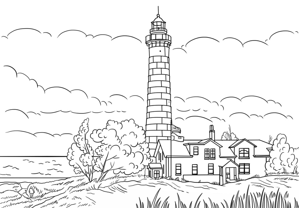 Big Sable Point Lighthouse Coloring Game Big Sable Point Lighthouse