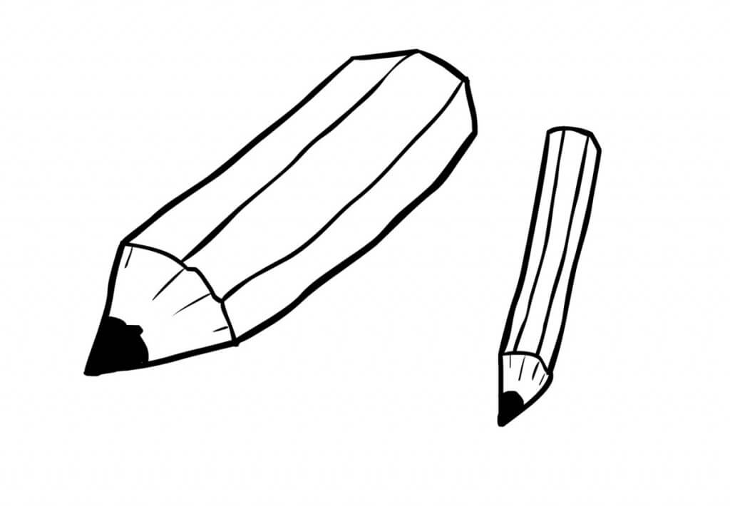 Big and small pencil Coloring Game Big and small pencil