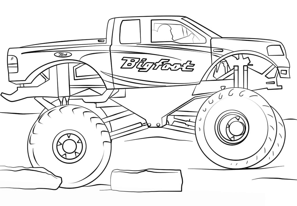 Bigfoot Monster Truck Coloring Game Bigfoot Monster Truck