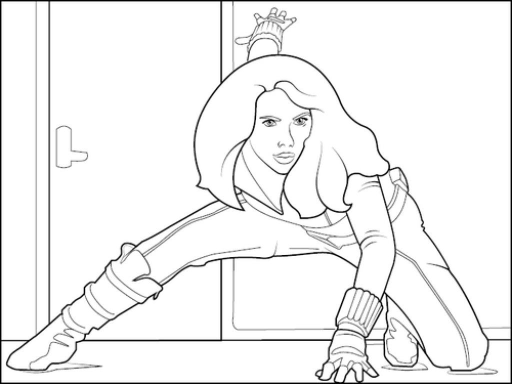 Black Widow 1 Coloring Game Black Widow 1