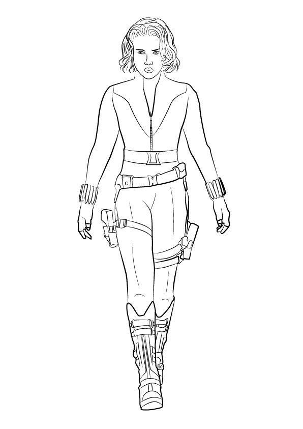 Black Widow Walking Coloring Game Black Widow Walking