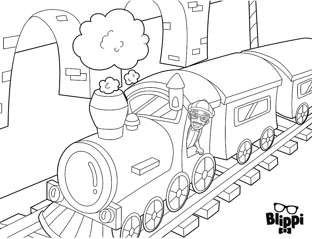 Blippi and Train
