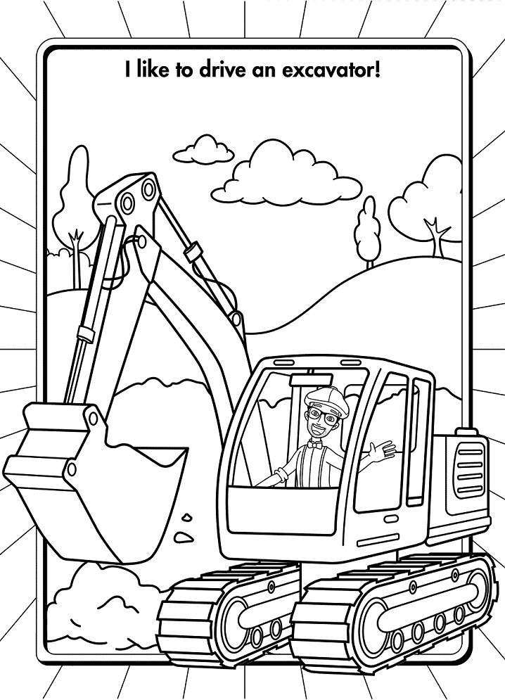 Blippi on Excavator