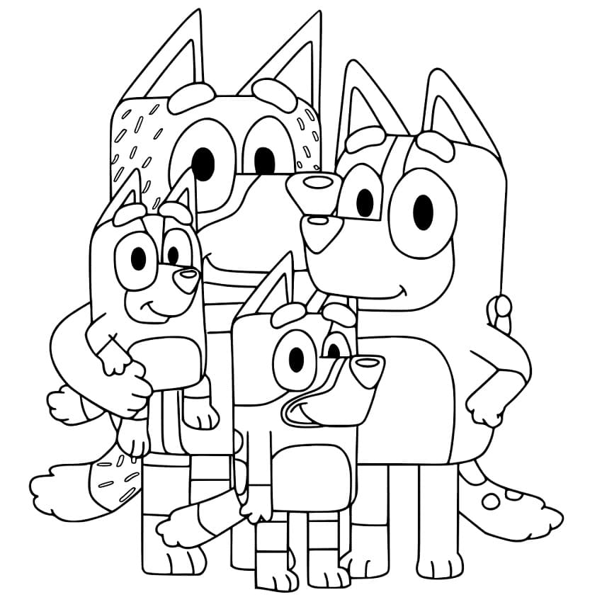 Bluey Family Coloring Game Bluey Family
