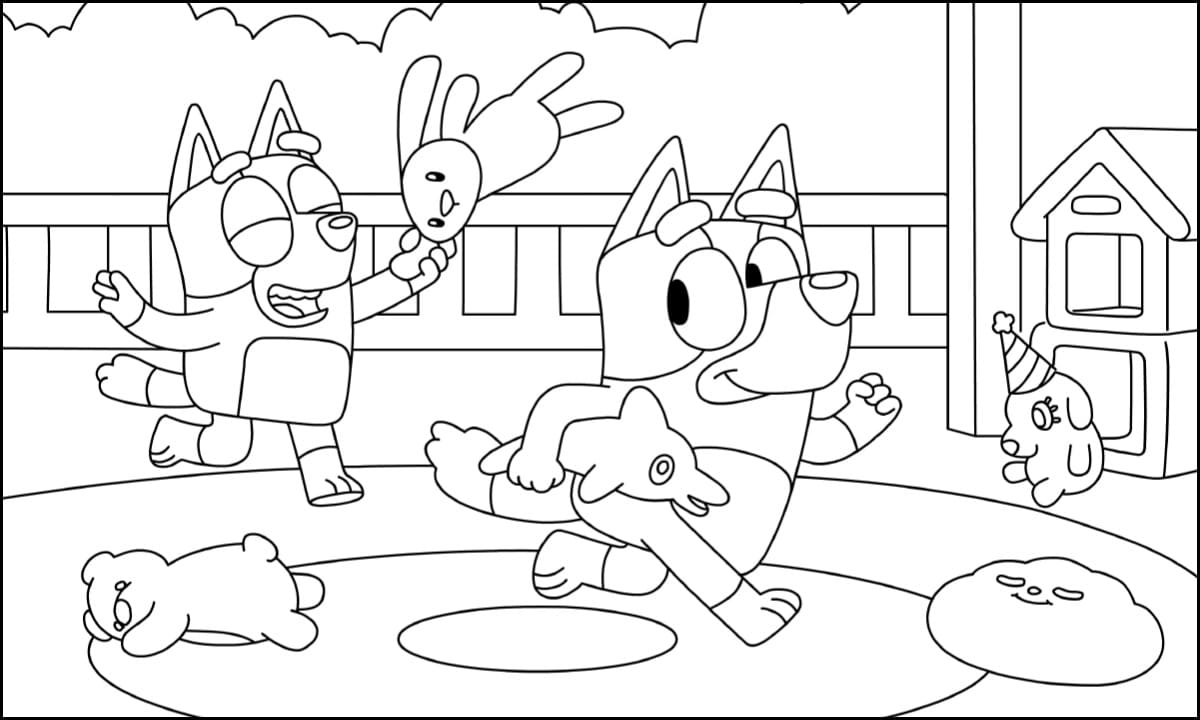 Bluey Playroom Coloring Game Bluey Playroom