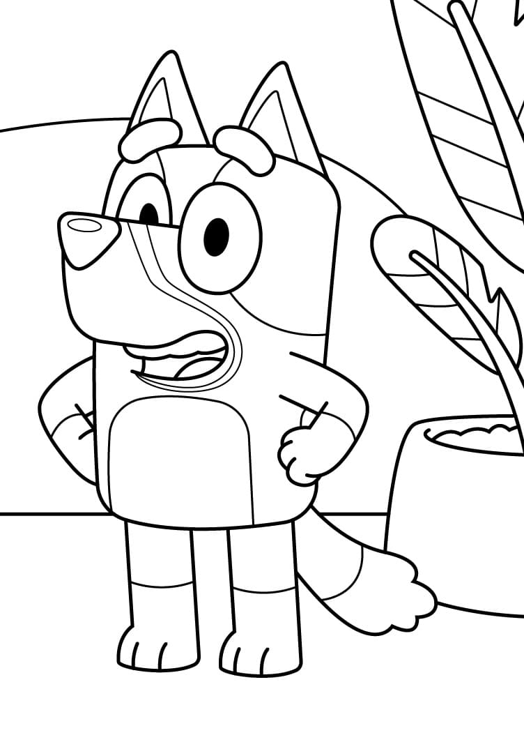 Bluey Smiling Coloring Game Bluey Smiling