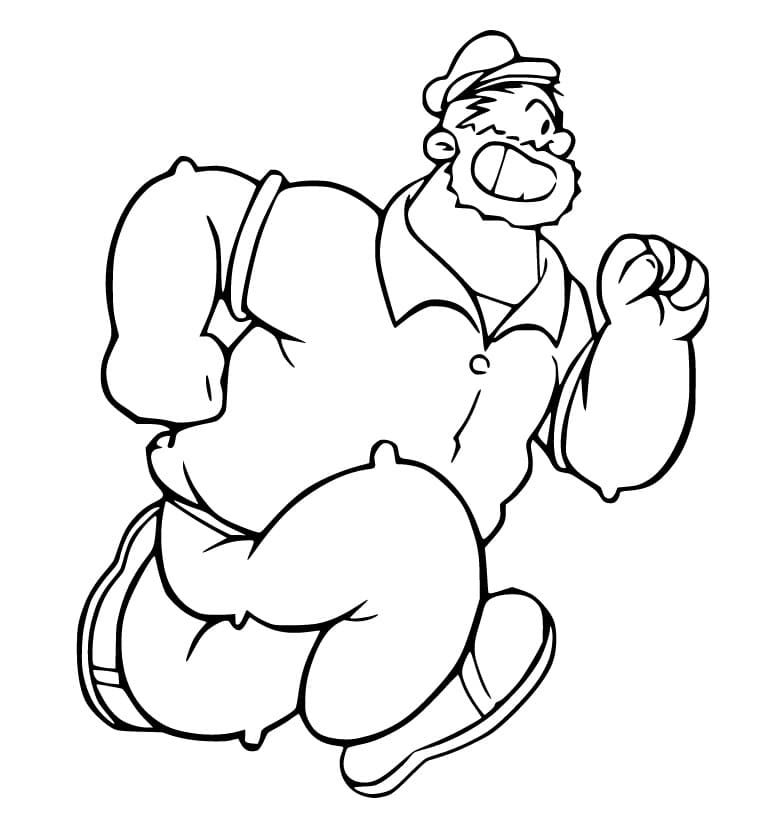Bluto Running Coloring Game Bluto Running