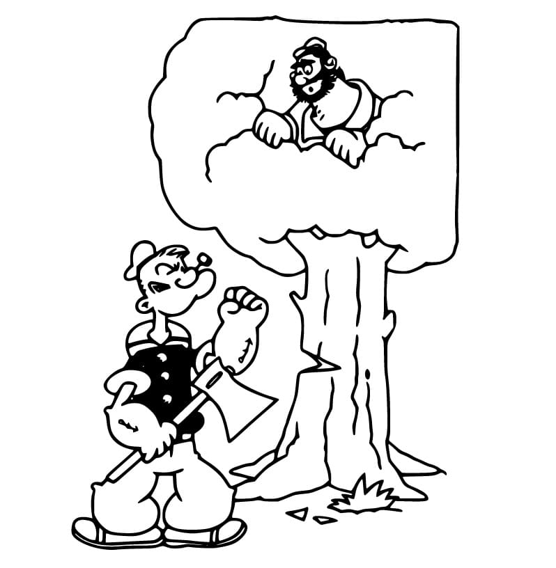 Bluto and Popeye Coloring Game Bluto and Popeye