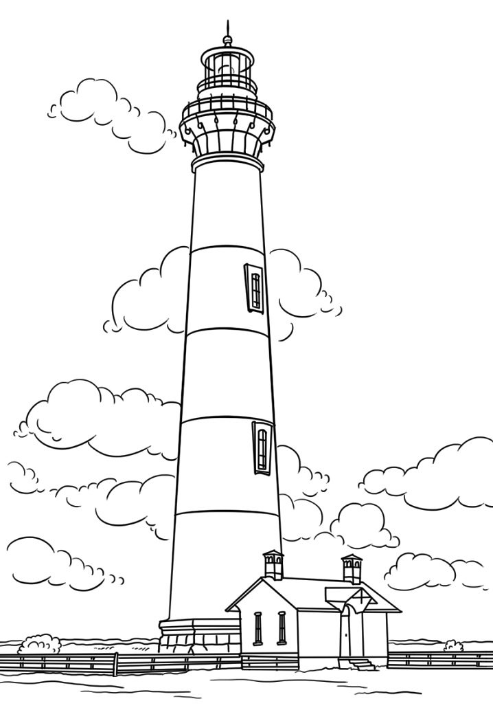 Bodie Island Lighthouse Coloring Game Bodie Island Lighthouse