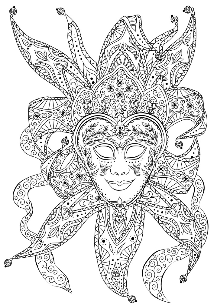 Bouffon Venetian Mask Mardi Gras