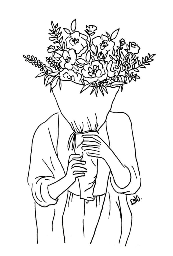 Bouquet of Flowers Aesthetic Coloring Game Bouquet of Flowers Aesthetic