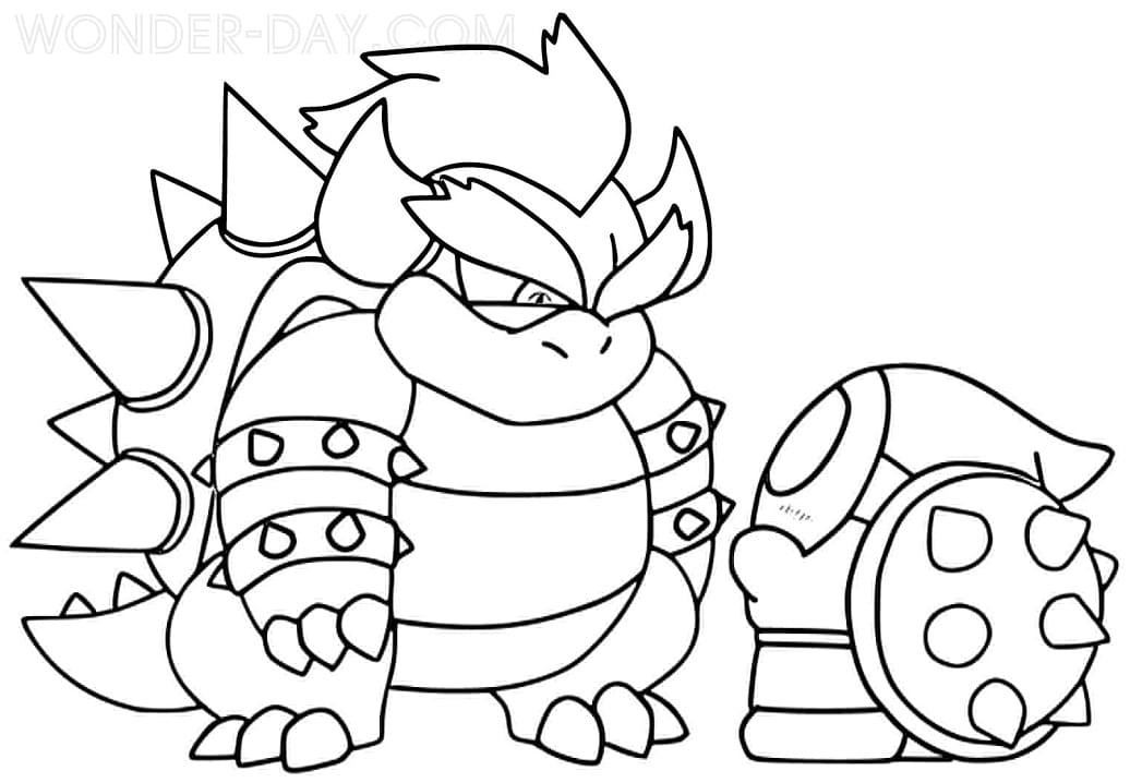 Bowser and Shy Guy Mario Coloring Game Bowser and Shy Guy Mario