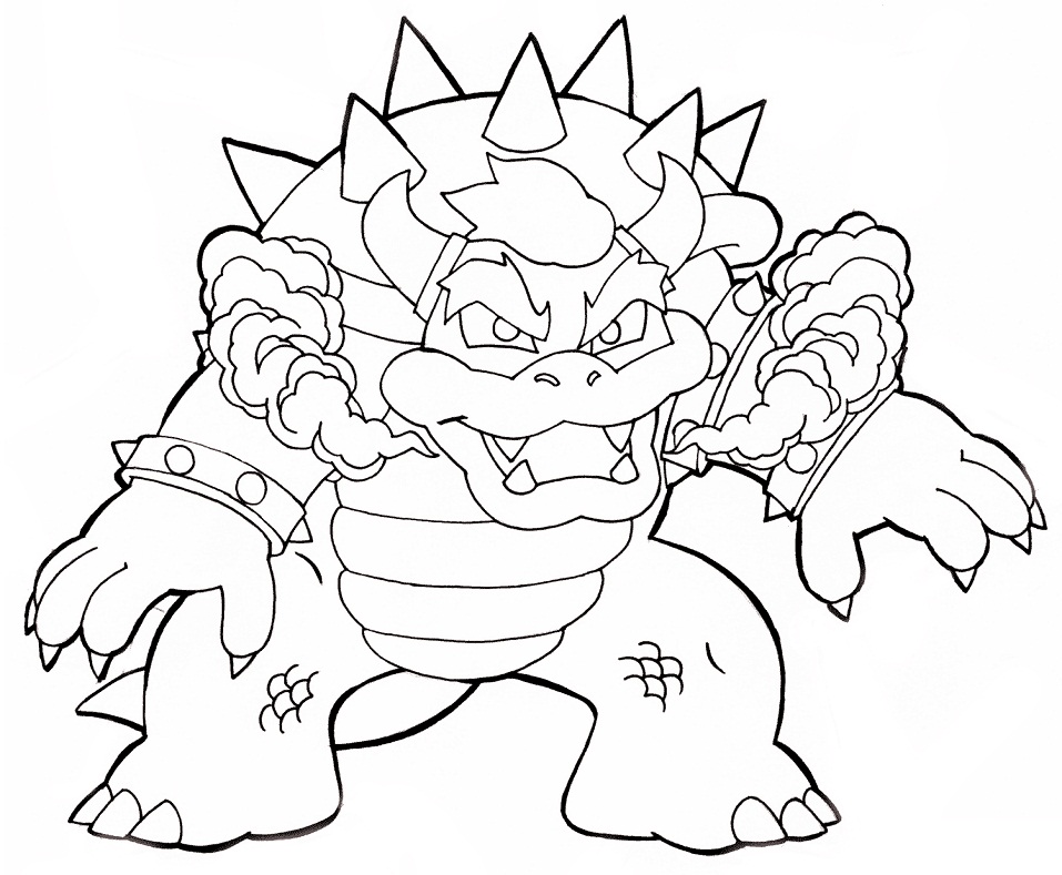 Angry Bowser 1 Coloring - Play Free Coloring Game Online