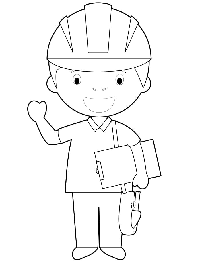 Boy Engineer Coloring Game Boy Engineer