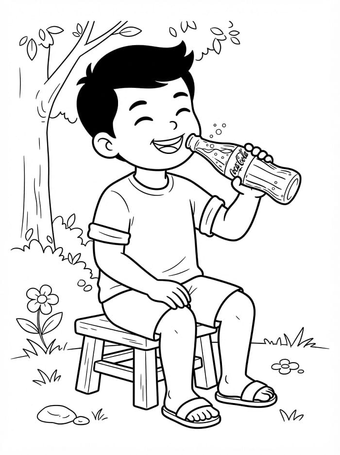Boy and Coca Cola