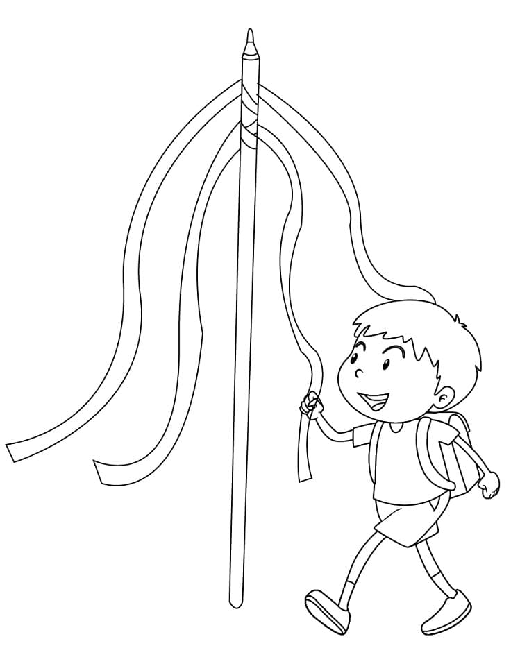 Boy on May Day Coloring Game Boy on May Day