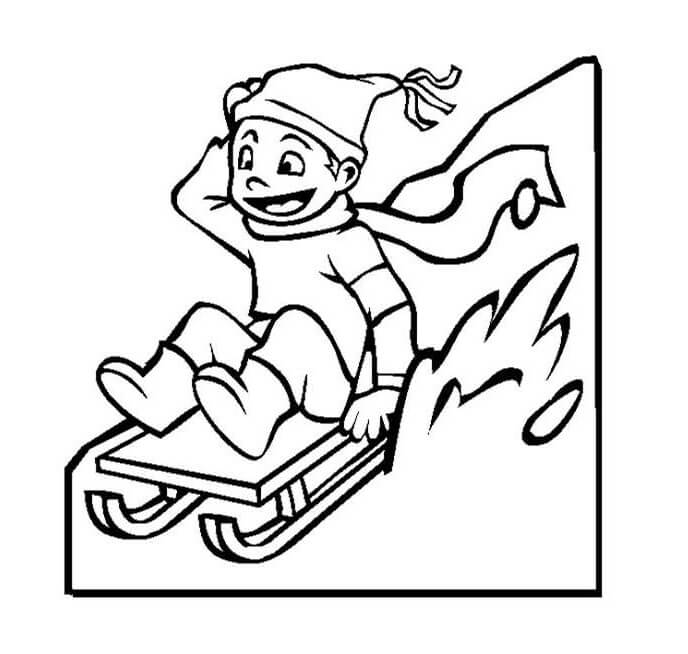 Boy on Sleigh