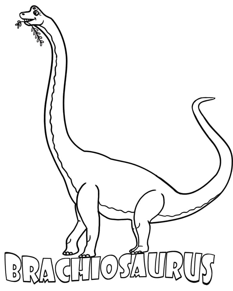Brachiosaurus Eating Leaves