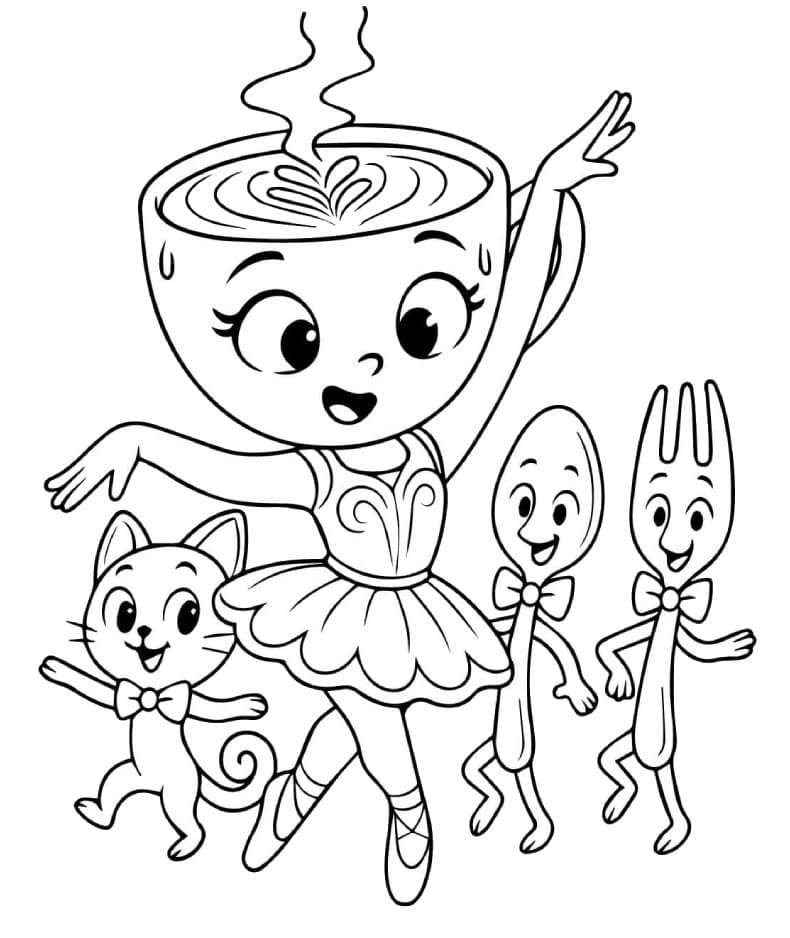 Brainrot Ballerina Cappuccina Coloring Game Brainrot Ballerina Cappuccina