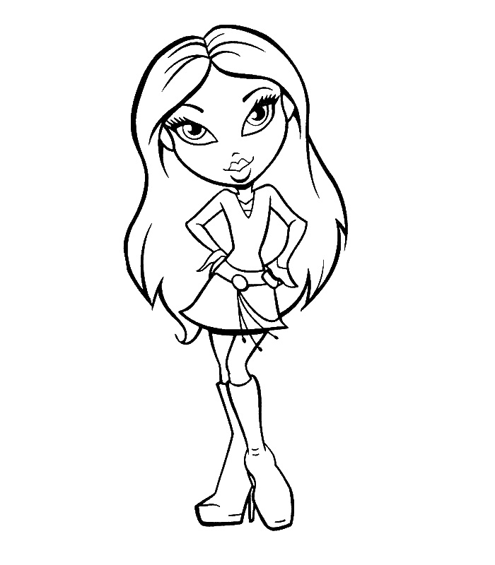 Bratz 18 Coloring - Play Free Coloring Game Online