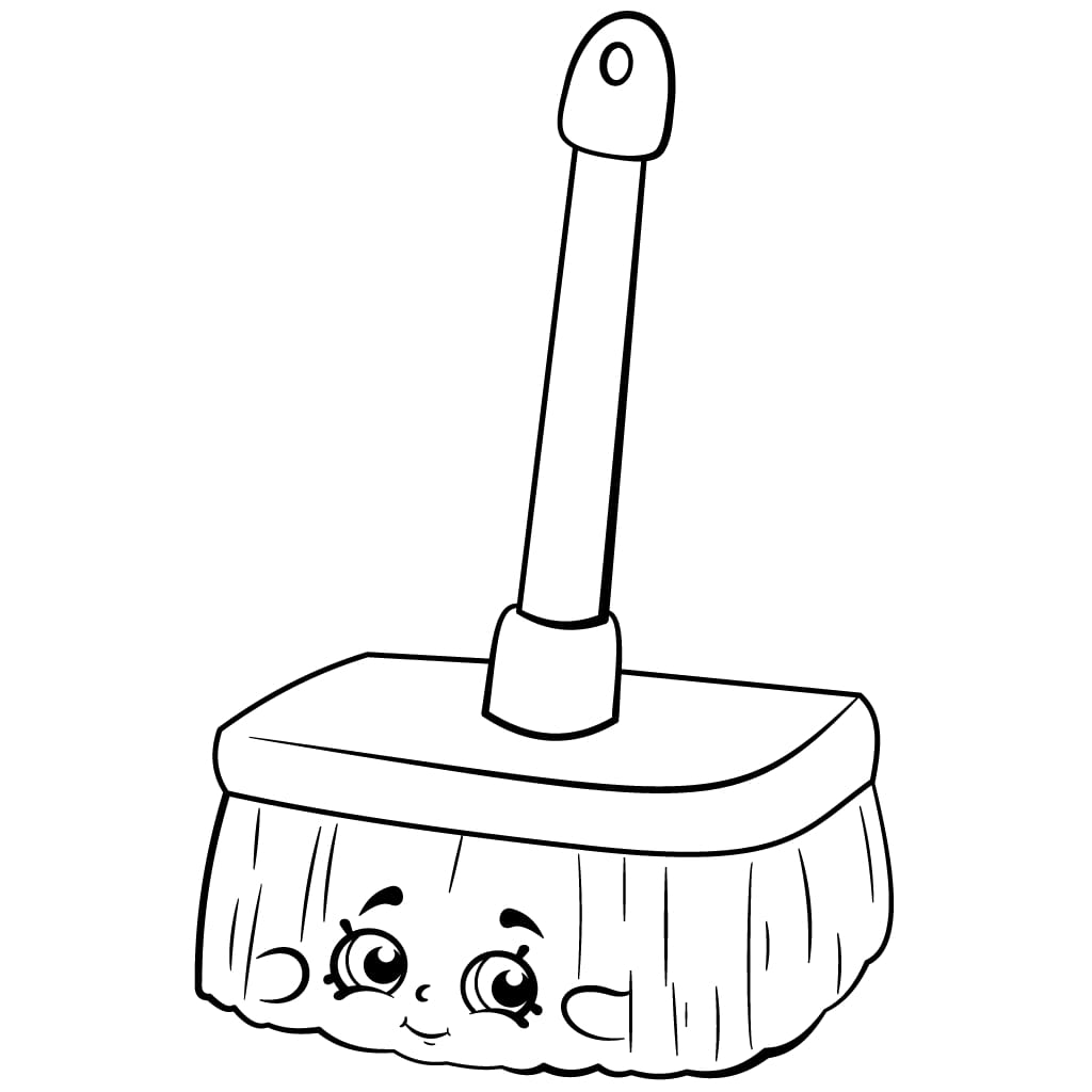 Broom Sweeps Shopkins Coloring Game Broom Sweeps Shopkins