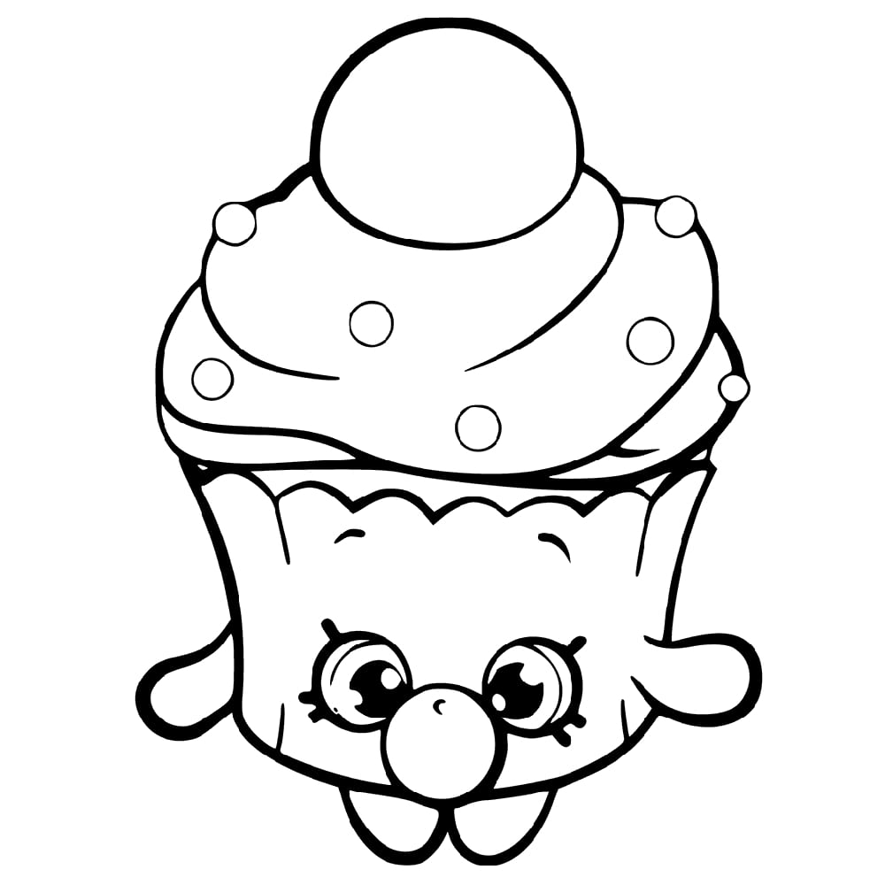 Bubble Cupcake Shopkin Coloring Game Bubble Cupcake Shopkin