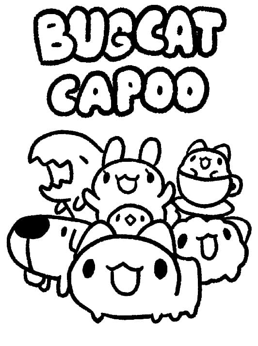 Printable Bugcat Capoo Coloring - Play Free Coloring Game Online