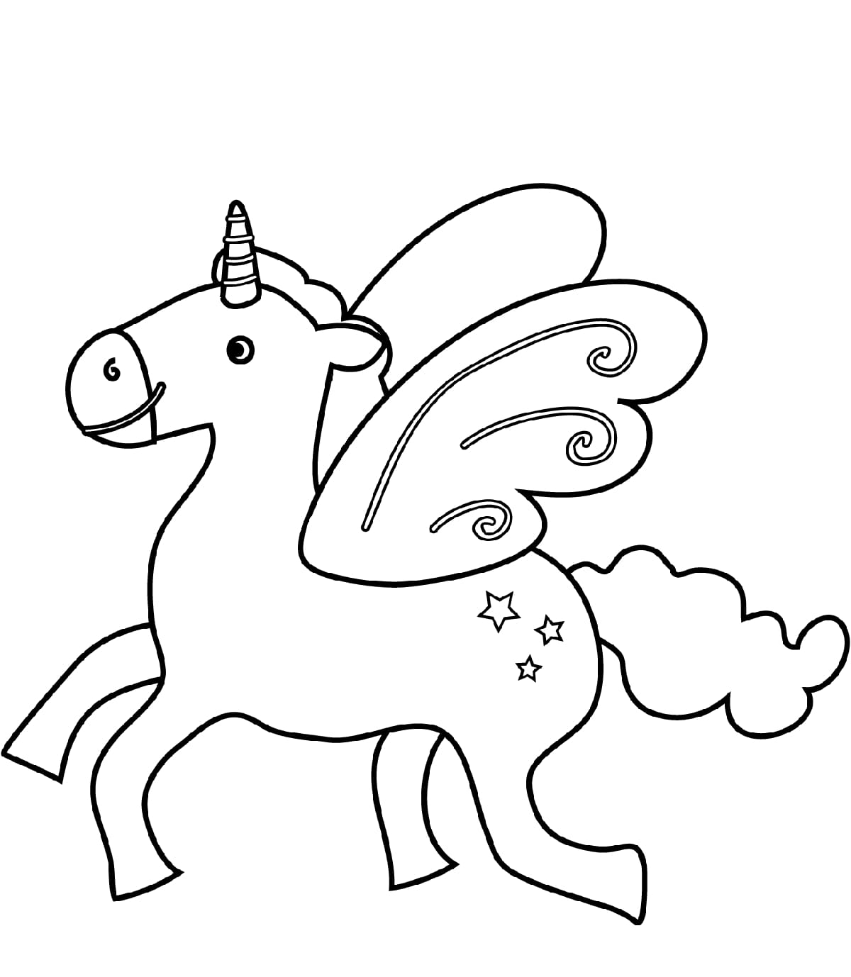Butterfly Winged Unicorn Coloring Game Butterfly Winged Unicorn