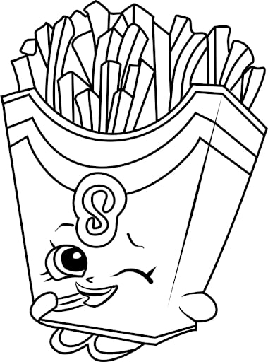 CURLY FRIES Shopkin Coloring Game CURLY FRIES Shopkin