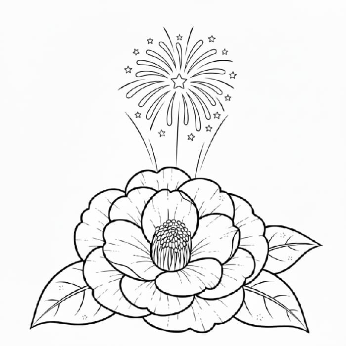 Camellia Under Fireworks