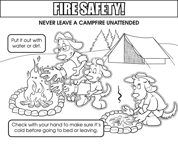 Family Fire Safety Coloring - Play Free Coloring Game Online