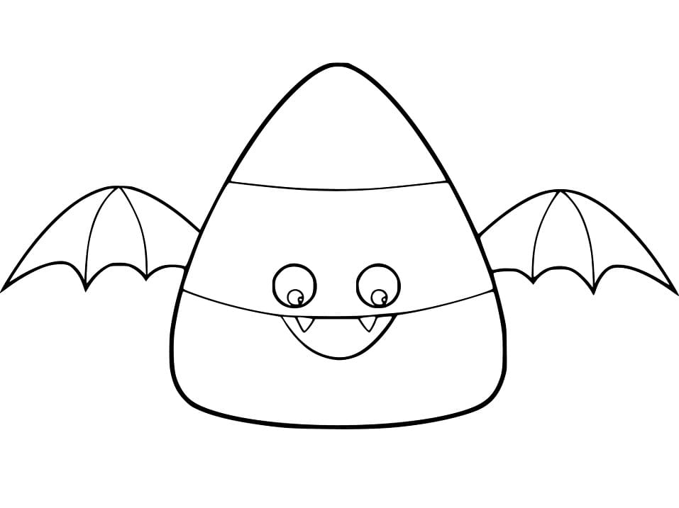 Candy Corn Bat Coloring Game Candy Corn Bat
