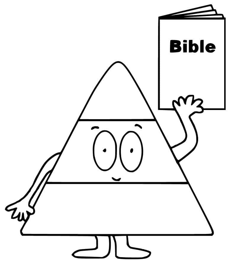 Candy Corn and Bible Coloring Game Candy Corn and Bible