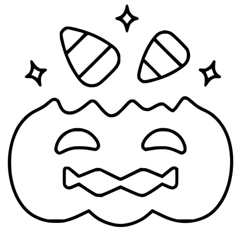 Candy Corn and Pumpkin Bag Coloring Game Candy Corn and Pumpkin Bag