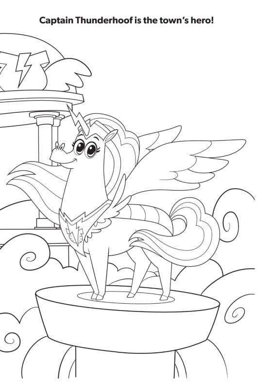 Captain Thunderhoof Coloring Game Captain Thunderhoof