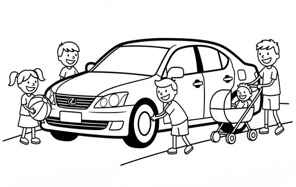Car Lexus and kids
