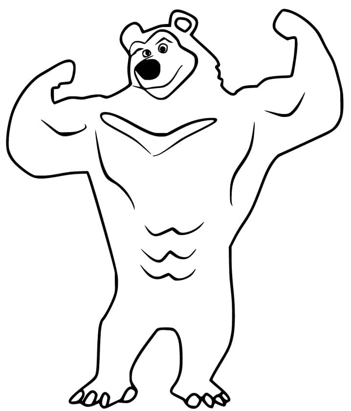 Cartoon Black Bear Coloring Game Cartoon Black Bear