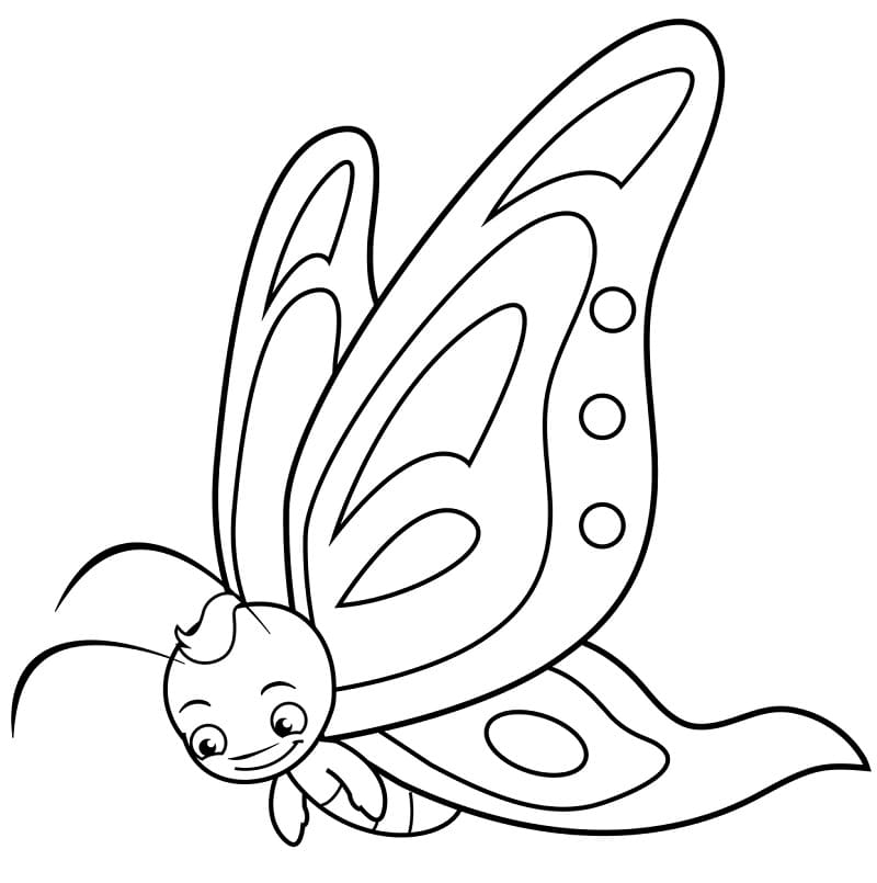 Cartoon Butterfly Flying