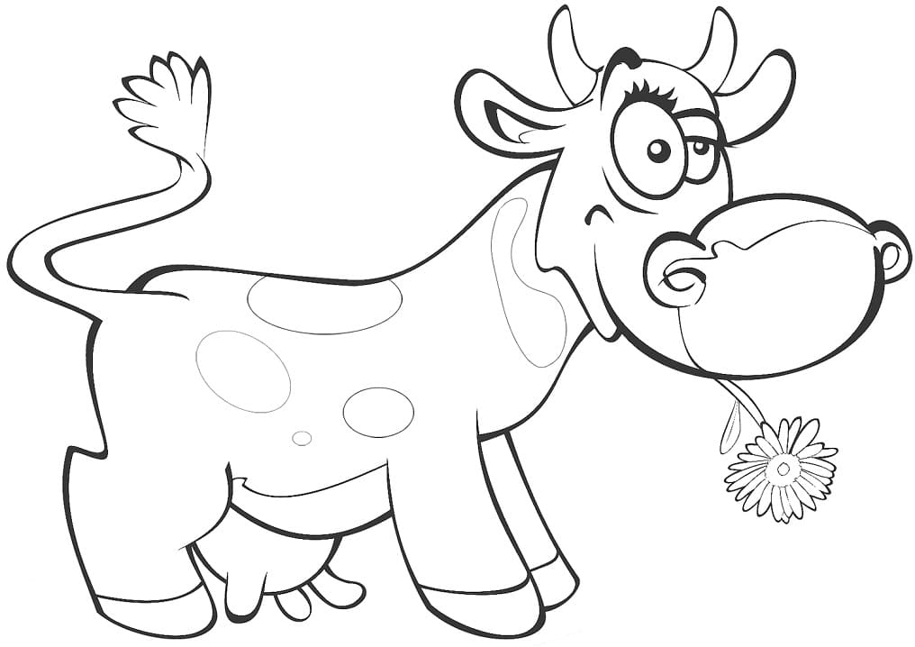 Cartoon Cow Coloring Game Cartoon Cow