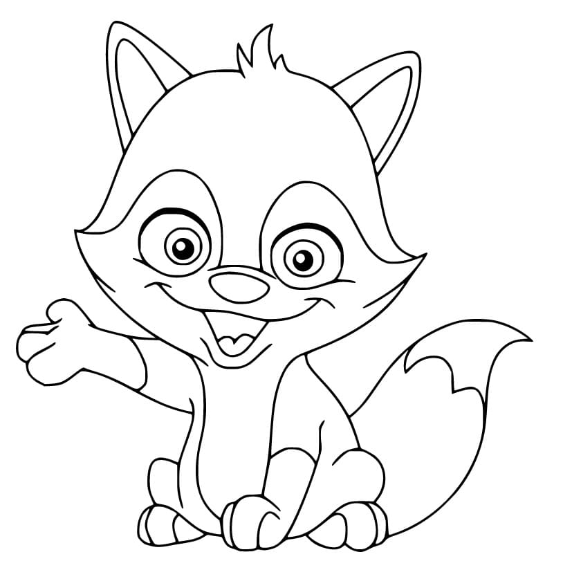 Cartoon Cute Fox Coloring Game Cartoon Cute Fox