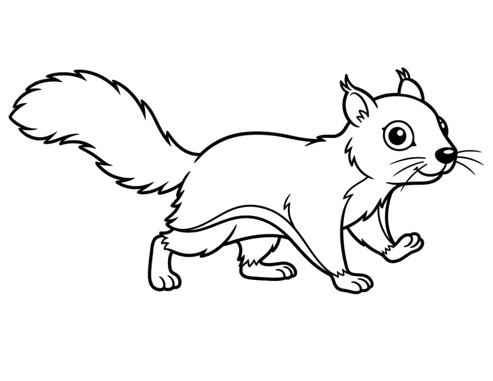 Cartoon Flying Squirrel