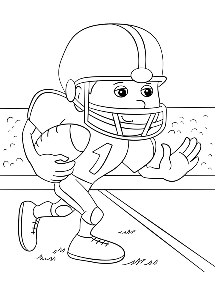 Cartoon Football Running Back